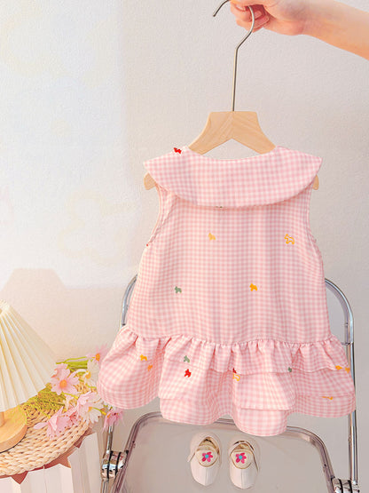 Baby Girl Gingham Sundress & Sun Hat Set