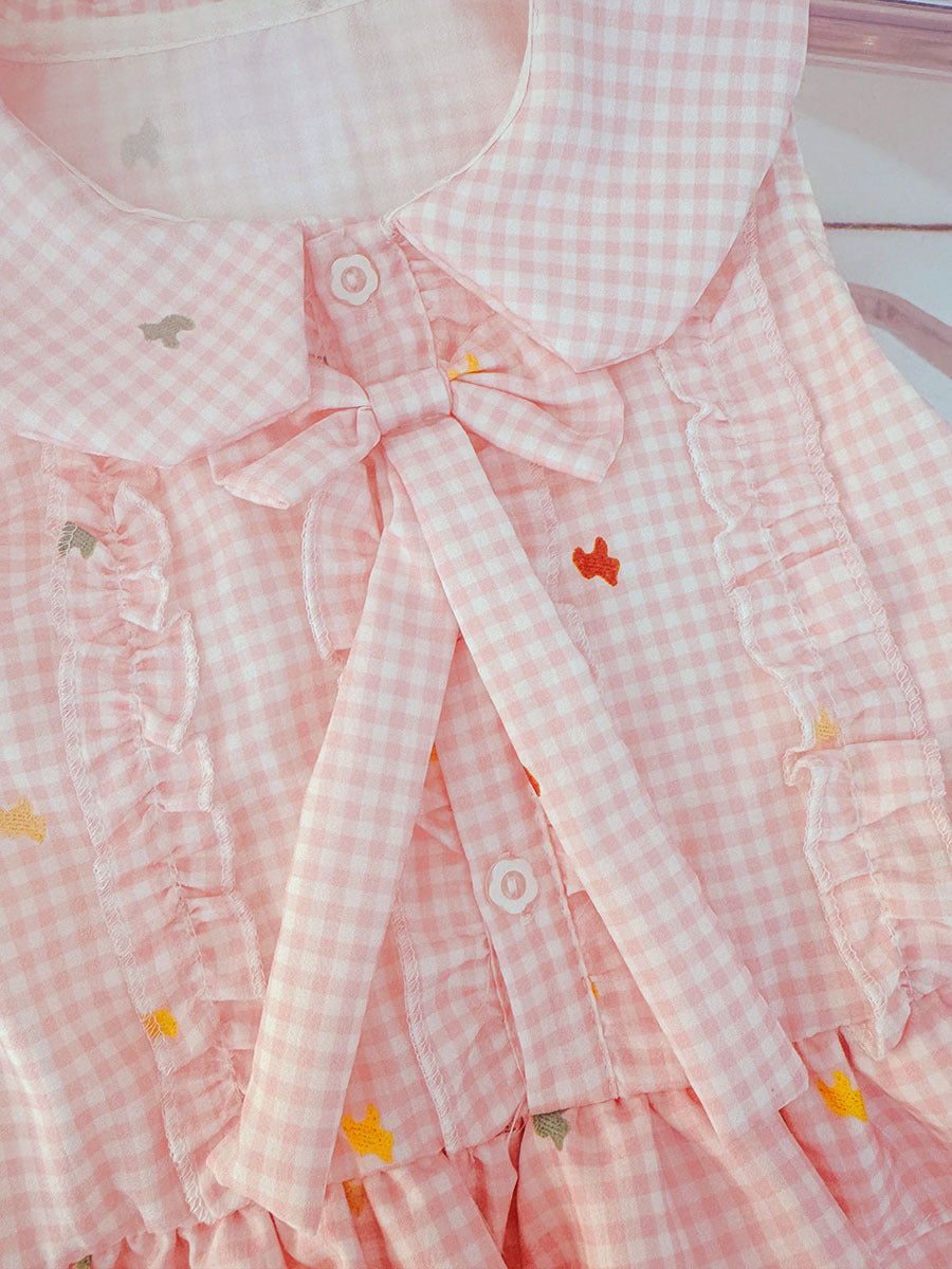 Baby Girl Gingham Sundress & Sun Hat Set